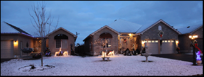 Port Dover houses at Christmas, Real estate Port Dover, Retire Southern Ontario