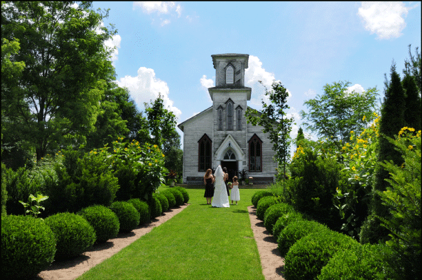 Photograph of church in Lynedoch,  Condos, on the Gold Coast in southern Ontario