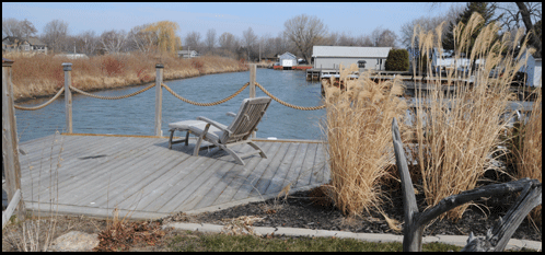 Photograph of dock in Turkey Point, Investment property real estate for sale on the Gold Coast in Southern Ontario