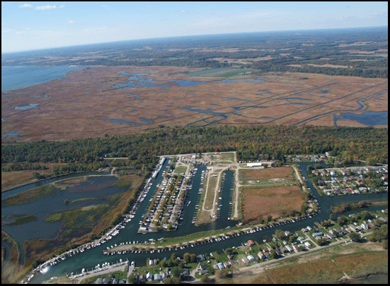 Photograph of marina  in Turkey Point investment property for sale on the Gold Coast in Southern Ontario