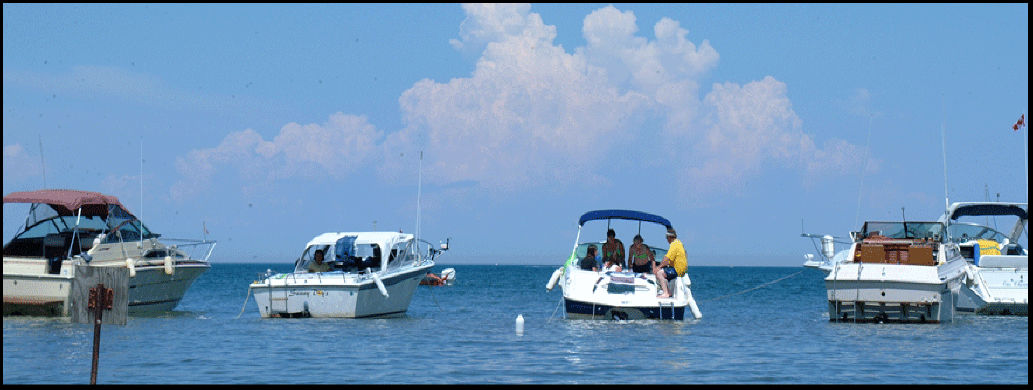 Photograph of boats at potta hawk in Turkey Point on the Gold Coast in Southern Ontario