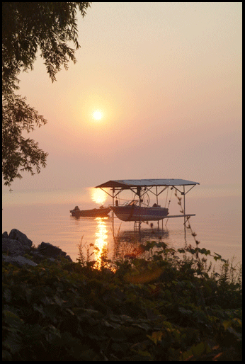 sunrise on the Turkey Point beach, investment property  on the Gold Coast south coast of Ontario
